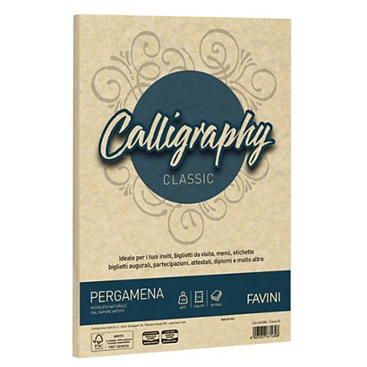 FAVINI Carta Calligraphy Pergamena - A3 - 190 gr - crema 05  - conf. 250 fogli - 1