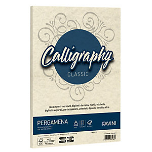 FAVINI Carta Calligraphy Pergamena - A3 - 190 gr - naturale 06  - conf. 250 fogli