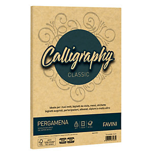 FAVINI Carta Calligraphy pergamena - A4 - 190 gr - oro 03  - conf. 50 fogli