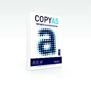 FAVINI Carta per fotocopie e stampanti A5, 80 g/m², Bianco (risma 500 fogli) FAVINI Carta per fotocopie e stampanti A5, 80 g/m², Bianco (risma 500 fogli)