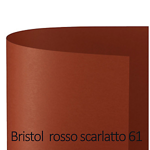 FAVINI Cartoncino Bristol Color - 70x100cm - 200gr - rosso scarlatto 61 - blister 10 fogli FAVINI Cartoncino Bristol Color - 70x100cm - 200gr - rosso scarlatto 61 - blister 10 fogli