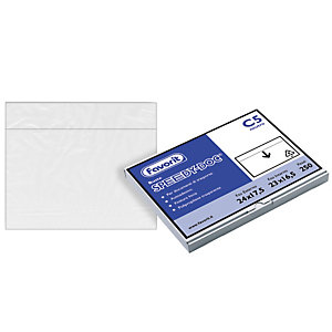 FAVORIT Busta adesiva Speedy Doc - senza stampa - C5 - 23 x 16,5 cm - PPL/PE - trasparente  - conf. 250 pezzi