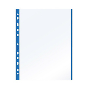 FAVORIT Busta a foratura universale Linear, 21 x 29,7 (A4), PPL, Spessore Medio, Finitura Ruvida, Trasparente con bordo blu (confezione 10 pezzi) FAVORIT Busta a foratura universale Linear, 21 x 29,7 (A4), PPL, Spessore Medio, Finitura Ruvida, Trasparente con bordo blu (confezione 10 pezzi)