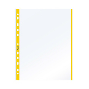 FAVORIT Busta a foratura universale Linear, 21 x 29,7 (A4), PPL, Spessore Medio, Finitura Ruvida, Trasparente con bordo giallo (confezione 10 pezzi) FAVORIT Busta a foratura universale Linear, 21 x 29,7 (A4), PPL, Spessore Medio, Finitura Ruvida, Trasparente con bordo giallo (confezione 10 pezzi)
