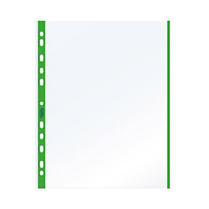 FAVORIT Busta a foratura universale Linear, 21 x 29,7 (A4), PPL, Spessore Medio, Finitura Ruvida, Trasparente con bordo verde (confezione 10 pezzi) FAVORIT Busta a foratura universale Linear, 21 x 29,7 (A4), PPL, Spessore Medio, Finitura Ruvida, Trasparente con bordo verde (confezione 10 pezzi)