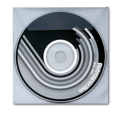 FAVORIT Buste porta CD/DVD con apertura superiore e banda adesiva, 12,5 x 12,5 cm, Polipropilene, Trasparente (confezione 25 pezzi) - 1
