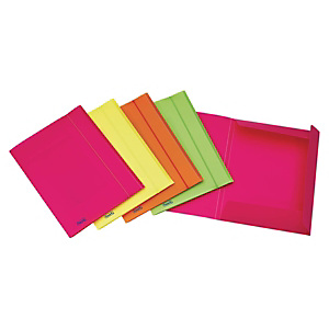 FAVORIT Neon Cartellina a 3 lembi con elastico, 24 x 33 cm, Polipropilene opaco, Arancio FAVORIT Neon Cartellina a 3 lembi con elastico, 24 x 33 cm, Polipropilene opaco, Arancio