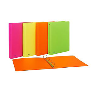 FAVORIT Neon Raccoglitore a 4 anelli tondi ø 3 cm, 22 x 30 cm, Polipropilene opaco, Giallo FAVORIT Neon Raccoglitore a 4 anelli tondi ø 3 cm, 22 x 30 cm, Polipropilene opaco, Giallo