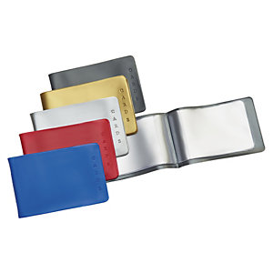 FAVORIT Porta Cards - 6 Tasche interne - PVC - 8,5x5,4 cm - colori assortiti