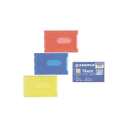 FAVORIT Porta Cards rigido - PVC - 8,5x5,4 cm - semitrasparente - 1