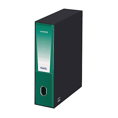 FAVORIT Registratore commerciale con custodia Dossier Unico - Colore verde - Dorso 8 cm