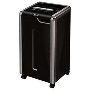 FELLOWES 325Ci Distruggi documenti a frammento, 24 fogli, Uso intenso oltre 10 utenti, Cestino 83 litri, Nero