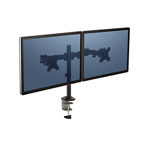 Fellowes Braccio porta monitor doppio Reflex Series, Nero Fellowes Braccio porta monitor doppio Reflex Series, Nero