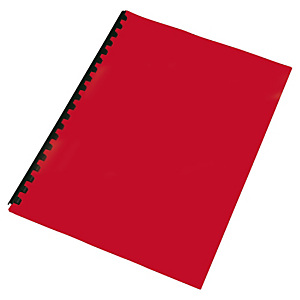 Fellowes Cubiertas de encuadernación, A4, PVC, 180 micras, rojo Fellowes Cubiertas de encuadernación, A4, PVC, 180 micras, rojo