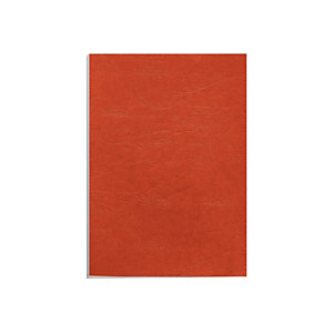 Fellowes Cubiertas de encuadernación Delta A4 símil cuero 250 g/m2, Rojo, 100 unid