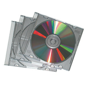 Fellowes Custodie per CD/DVD formato Slim - Colore nero (confezione 25 pezzi)