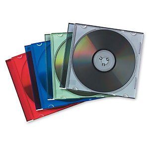 Fellowes Custodie per CD/DVD formato Slim - Colori assortiti (confezione 25 pezzi)