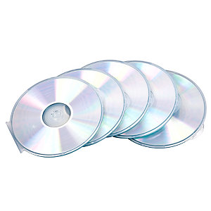 Fellowes Custodie porta CD/DVD in plastica, Trasparente (confezione 5 pezzi)