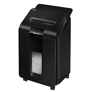 FELLOWES Distruggi documenti automatico a mini frammento AutoMax™ 100M D, 10/100 fogli, Uso moderato 1 utente, Cestino 23 litri, Nero FELLOWES Distruggi documenti automatico a mini frammento AutoMax™ 100M D, 10/100 fogli, Uso moderato 1 utente, Cestino 23 litri, Nero