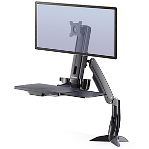 Fellowes Easy Glide™ Estación de trabajo Sit Stand, aluminio, 77 x 94 x 89 cm, negro Fellowes Easy Glide™ Estación de trabajo Sit Stand, aluminio, 77 x 94 x 89 cm, negro