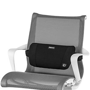 Fellowes Fusion PlushTouch Cojín lumbar, negro Fellowes Fusion PlushTouch Cojín lumbar, negro