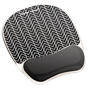Fellowes Gel Crystal Tapis de souris ergonomique avec repose-poignet intégré - Chevrons Fellowes Gel Crystal Tapis de souris ergonomique avec repose-poignet intégré - Chevrons