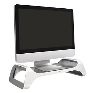 Fellowes I-Spire, Supporto monitor, Plastica ABS, Bianco e grigio Fellowes I-Spire, Supporto monitor, Plastica ABS, Bianco e grigio