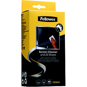 Fellowes Kit Soluzione detergente e Salviette per schermo
