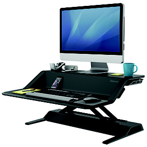 Fellowes Lotus™ Workstation Sit-Stand, Acciaio, 83 x 61,5 x 14 cm, Nero Fellowes Lotus™ Workstation Sit-Stand, Acciaio, 83 x 61,5 x 14 cm, Nero