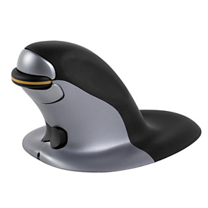 Fellowes Penguin Ratón óptico vertical, ergonómico, ambidiestro, inalámbrico, tamaño de mano S Fellowes Penguin Ratón óptico vertical, ergonómico, ambidiestro, inalámbrico, tamaño de mano S