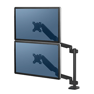 Fellowes Platinum Series Brazo para monitor doble vertical, amortiguación a gas, con 2 puertos USB-A, hasta 27 pulgadas, hasta 9 Kg, negro, 8043401 Fellowes Platinum Series Brazo para monitor doble vertical, amortiguación a gas, con 2 puertos USB-A, hasta 27 pulgadas, hasta 9 Kg, negro, 8043401