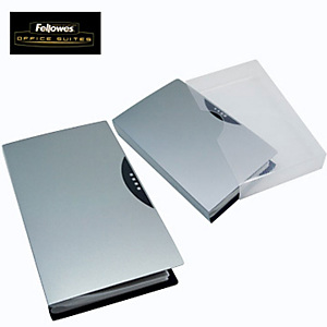 Fellowes Portabiglietti da visita con custodia - Colore silver - 240 biglietti