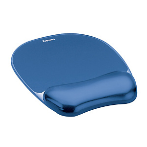 Fellowes Reposamuñecas de gel para ratón Crystals Azul Fellowes Reposamuñecas de gel para ratón Crystals Azul