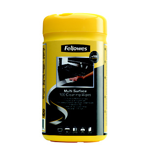 Fellowes Salviette pulizia multisuperfici<BR> Fellowes Salviette pulizia multisuperfici<BR>