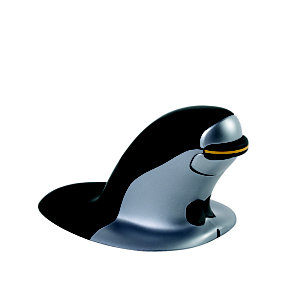 Fellowes Souris verticale Penguin sans fil taille Small - Noir / Argent