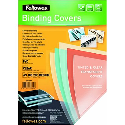 Fellowes Superclear PVC - 100 pezzi - copertina in PVC per rilegatura