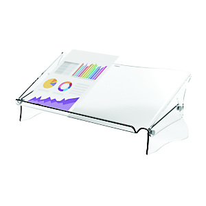 Fellowes Support-documents Clarity, réglable en hauteur, pour documents formats A4 et A3, en acrylique transparent Fellowes Support-documents Clarity, réglable en hauteur, pour documents formats A4 et A3, en acrylique transparent