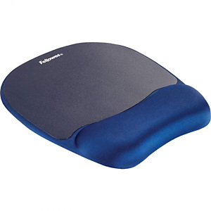 FELLOWES Tappetino mouse con poggiapolsi Memory, Blu