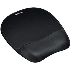 FELLOWES Tappetino mouse con poggiapolsi Memory, Nero