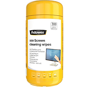 Fellowes Toallitas húmedas para limpieza de pantallas Fellowes Toallitas húmedas para limpieza de pantallas