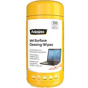 Fellowes Toallitas húmedas para limpieza de superficies Fellowes Toallitas húmedas para limpieza de superficies