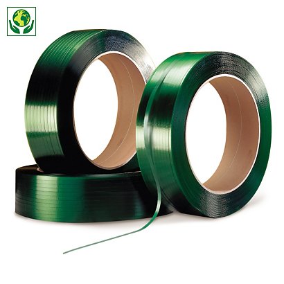 Feuillard polyester 100% recyclé RAJA Qualité industrielle 12 mm x 2500 m - 1