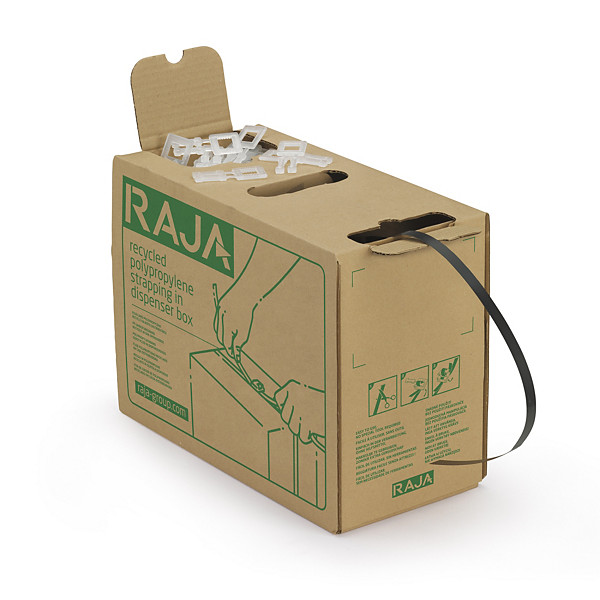Feuillard polypropylène 97 % recyclé en boîte distributrice RAJA - 1