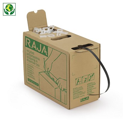 Feuillard polypropylène 97 % recyclé en boîte distributrice Raja - 1