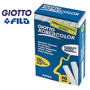 FILA Gessi "Giotto Robercolor" - Colore bianco (confezione 10 pezzi)