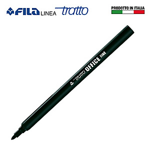 FILA Pennarelli Tratto office, Punta Fine, Nero confezione 12 pezzi) FILA Pennarelli Tratto office, Punta Fine, Nero confezione 12 pezzi)