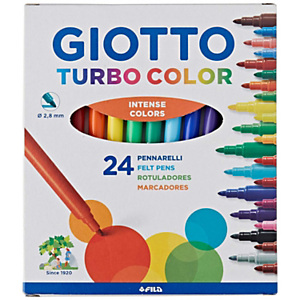 FILA Turbo Color Rotulador de punta de fibra, punta fina, 2,8 mm, colores surtidos