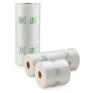 Film polyéthylène 50% recyclé pour syst?mes de calage air RAJA 4 chambres, longueur 450 m