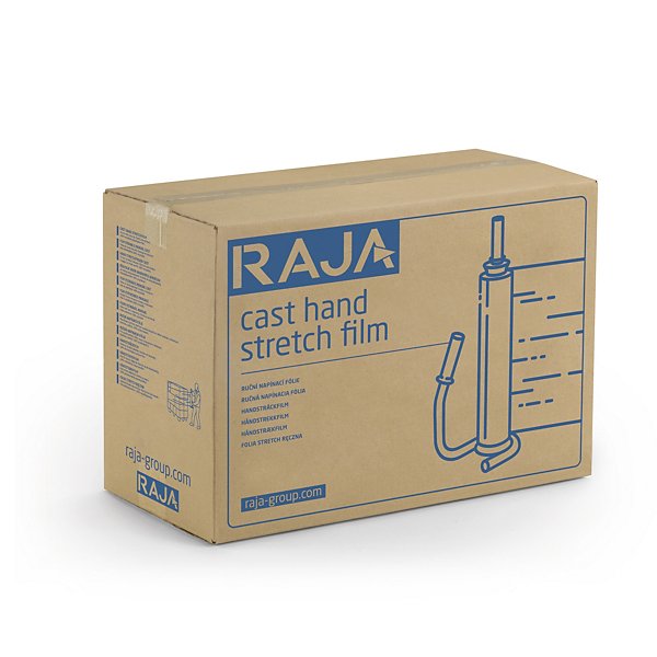 Film étirable manuel cast noir opaque RAJA 20 microns 300 m - 5