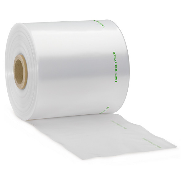 Film tubolare trasparente 150 micron in plastica riciclata 250mm x 233m
